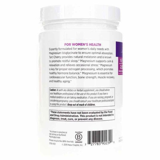 Women's Magnesium Powder + Tart Cherry, New Chapter